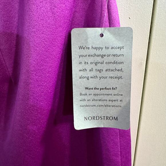 NWT ELLIATT Satin Orchid Fuchsia Mini Dress Size Large - Picture 13 of 13